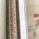 Ornithological painting, marquetry frame