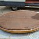 Oval mirror wood and gilded stucco 19th century
