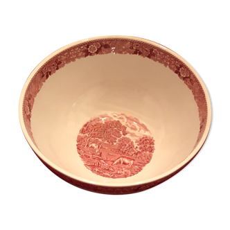 Large salad bowl English scenic