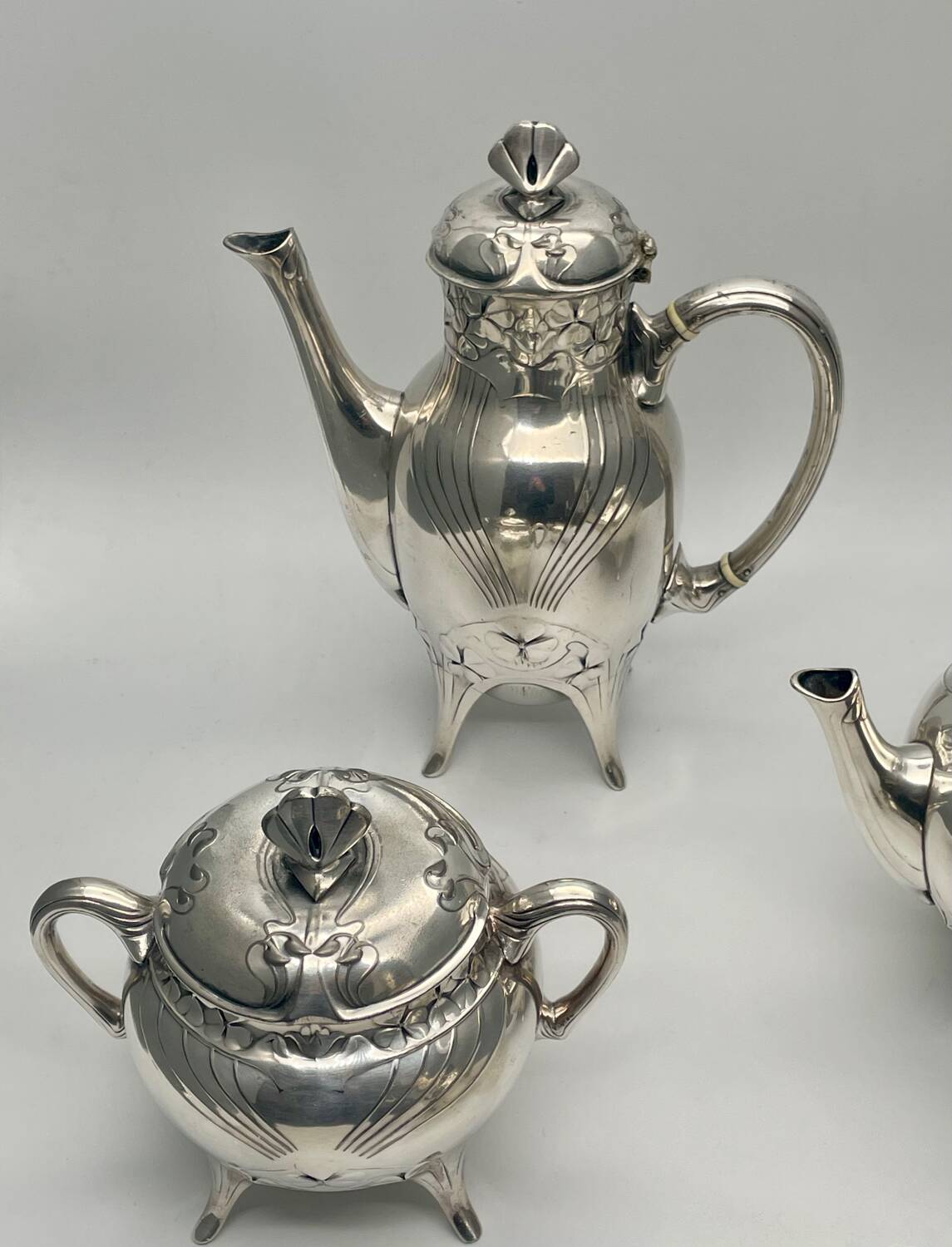 Gallia Christofle Tea/Coffee Service, Art Nouveau 1900
