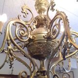 Lustre en bronze doré 6 lumières XIX ème