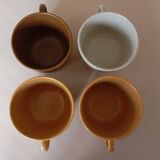 4 Sarreguemines breakfast cups