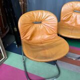 Gaston Rinaldi. Suite of 4 vintage design chairs "Sabrina".