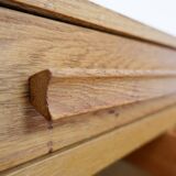 Meuble à couture en bois des années 1960 tiroirs recto/verso