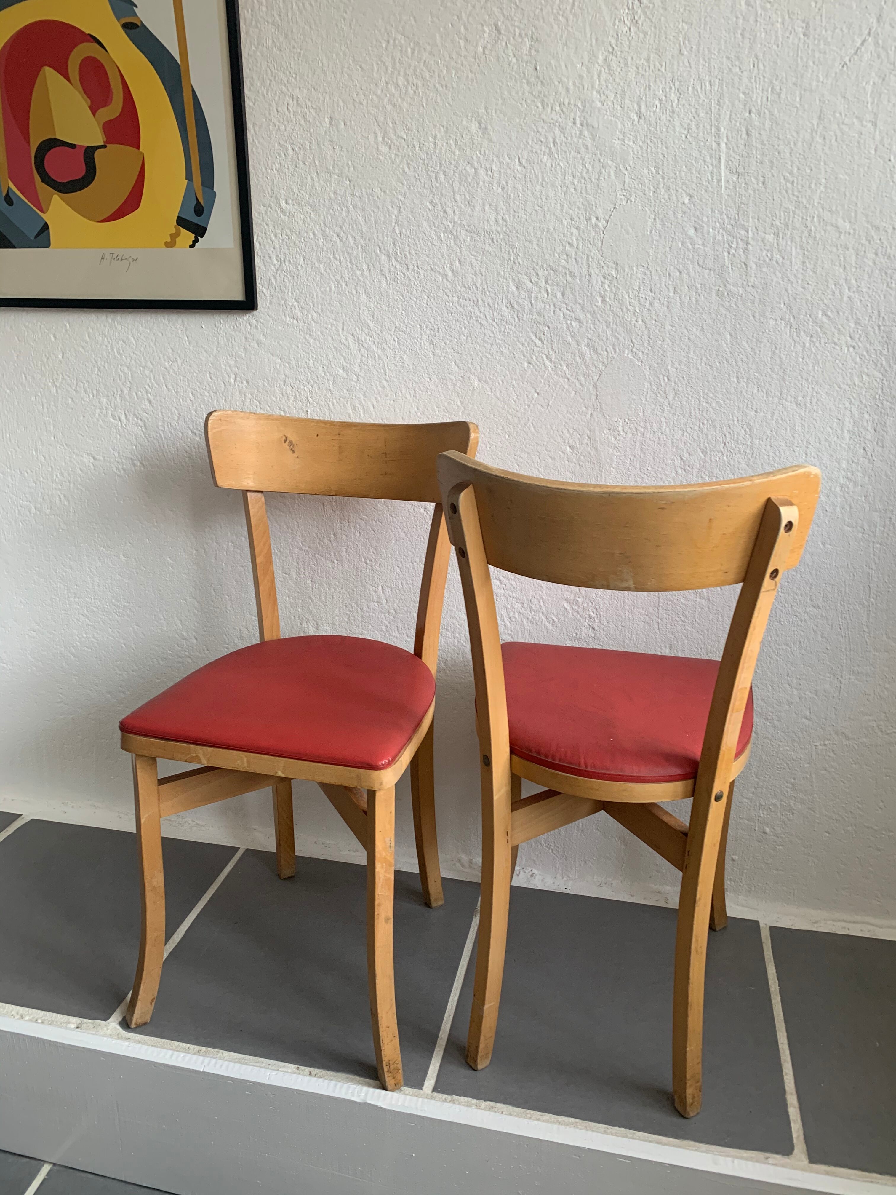 4 chaises bistrot vintage Baumann