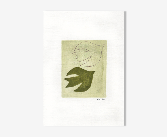 Peinture et illustration sur papier • T513 • signée Eawy