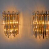 Pair of Kinkeldey wall lights, cut crystals, Germany, 1970