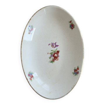 Ravier vintage ivory faience Digoin Sarreguemines – Flower decoration