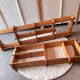 Set of two wooden (pine) wall shelves