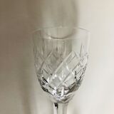 Set of six crystal port glasses from Lorraine