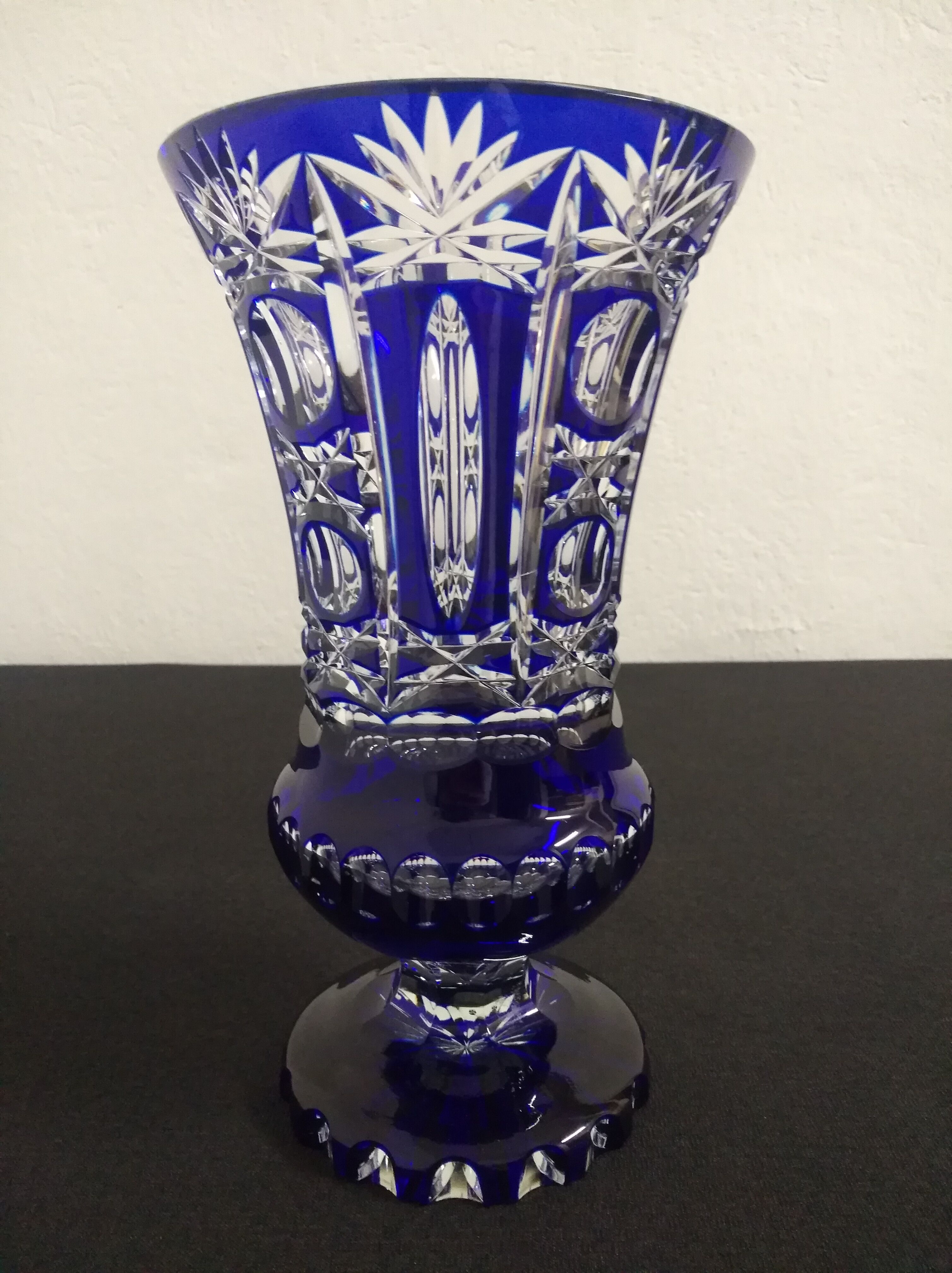 Cut crystal vase