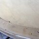 Large round mirror frame patinated wood 70 cm