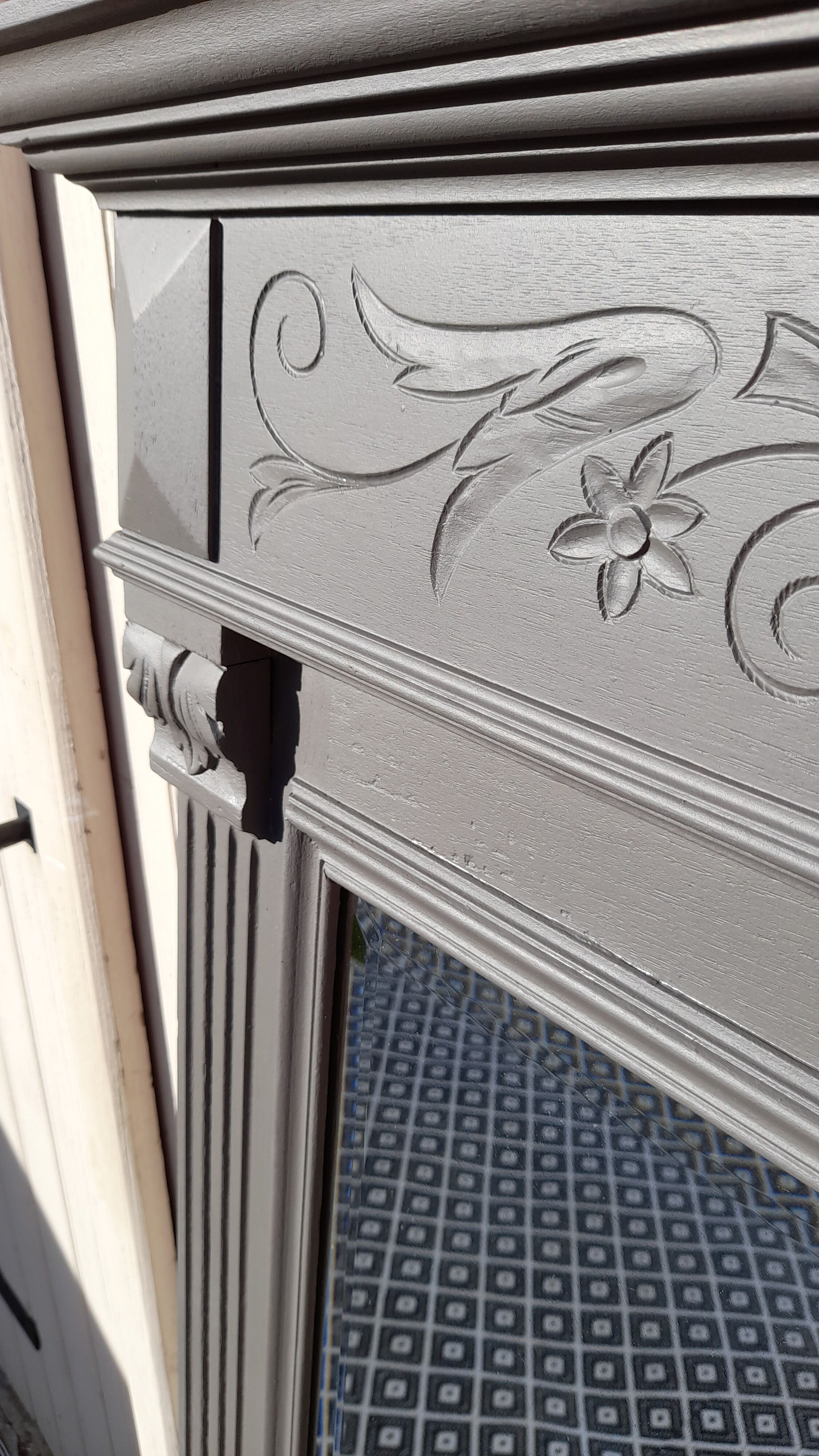 Beveled trumeau mirror