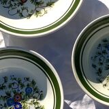 Le lot de plat motif fleurs