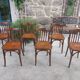 6 bistro chairs, pattern on the seat