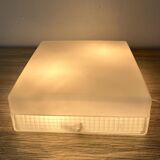 Square holophane ceiling light, industrial style, 1960s