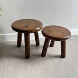 Wooden tripod stools