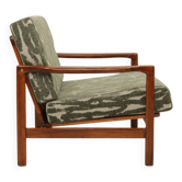 Scandinavian modern longue chair jacquard vert 1965