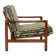 Scandinavian modern long chair jacquard green 1965