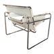 Wassily chair in white leather with chrome base