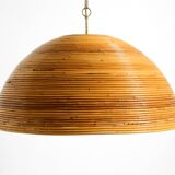 Italian 1970s bamboo ceiling pendant lamp | Ø 72 cm | Vivai del Sud