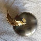 Silver apple box and gold leaf