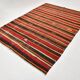 6x9 Red Brown Mid Century Modern Vintage Rug, 191x274Cm