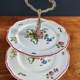Two-tier porcelain cake stand