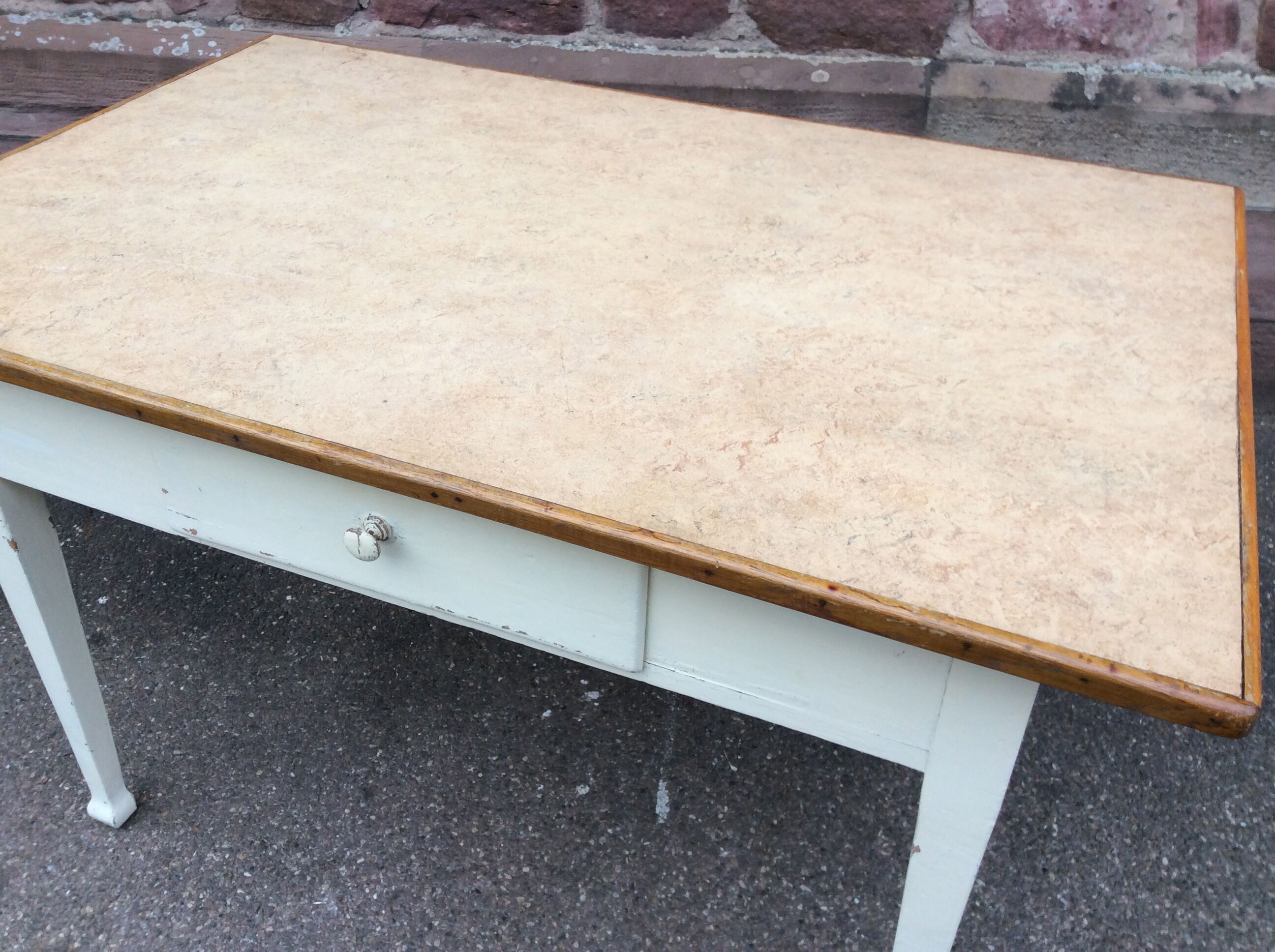 Table de ferme vintage sapin 1940
