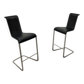 Tabourets de bar cantilever allemands vintage B30 avec coussins en cuir de Tecta et Jean Prouvé, lot de 2