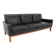 Scandinavian 3-seater leather sofa, Ulferts, Sweden, 1960