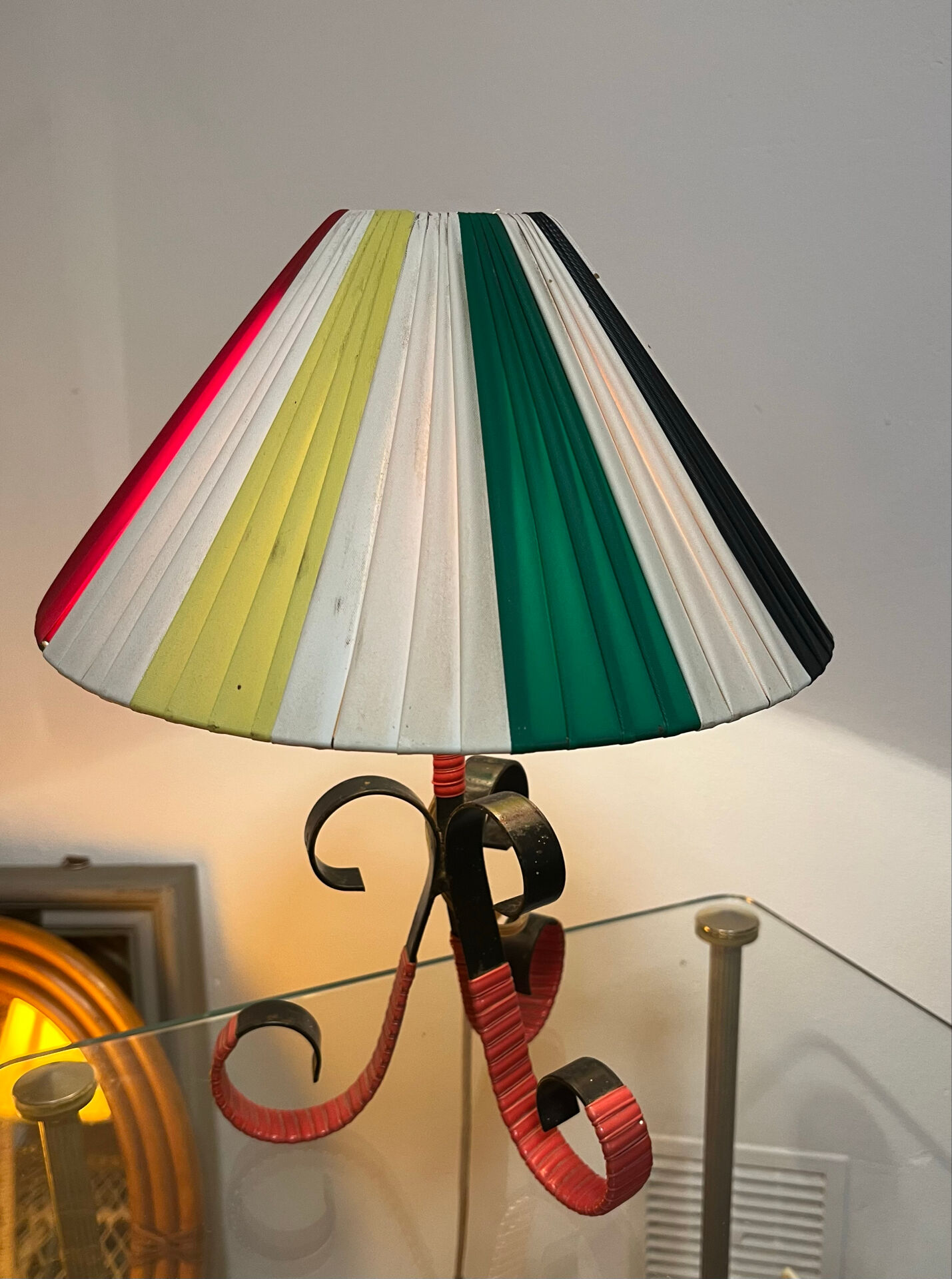 Lampe scoubidou années 50