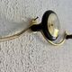 Vintage 1960 gold-plated coat rack with 3 hooks - 45 x 7 cm