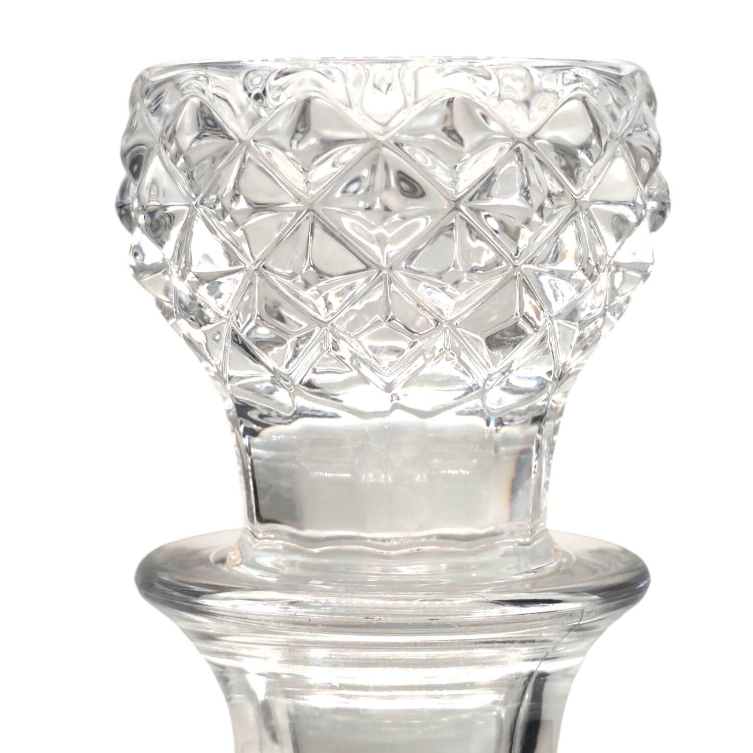 Vintage 1970s Cristal d'Arques Decanter - Diamond Cut