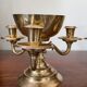 Pair of solid brass calyx candlesticks