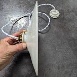 Antique pendant lampshade with opaline disc, diameter 25.5 cm, art deco