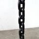 Large wrought iron floor candlestick, folk art, around 1900