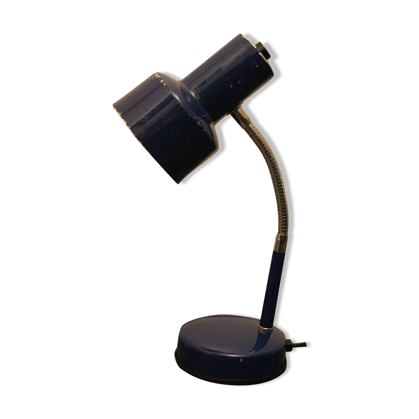 70's petrol blue veb narva desk lamp