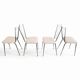 Suite de 4 chaises "Harpe" 1950 – Design Mid-Century & Assises Bouclée