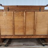 Art deco dining room sideboard in briar with upstand, 1940s