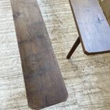 Solid oak farm bench 3m