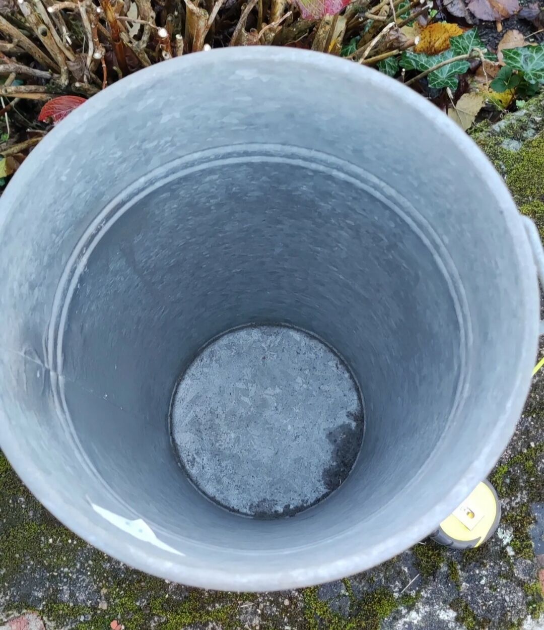 3 vintage galvanized steel/vintage garden florist pots