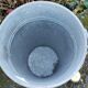 3 vintage galvanized steel/vintage garden florist pots