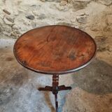 Antique mahogany side table – Round side table with tilting top, early 19th century