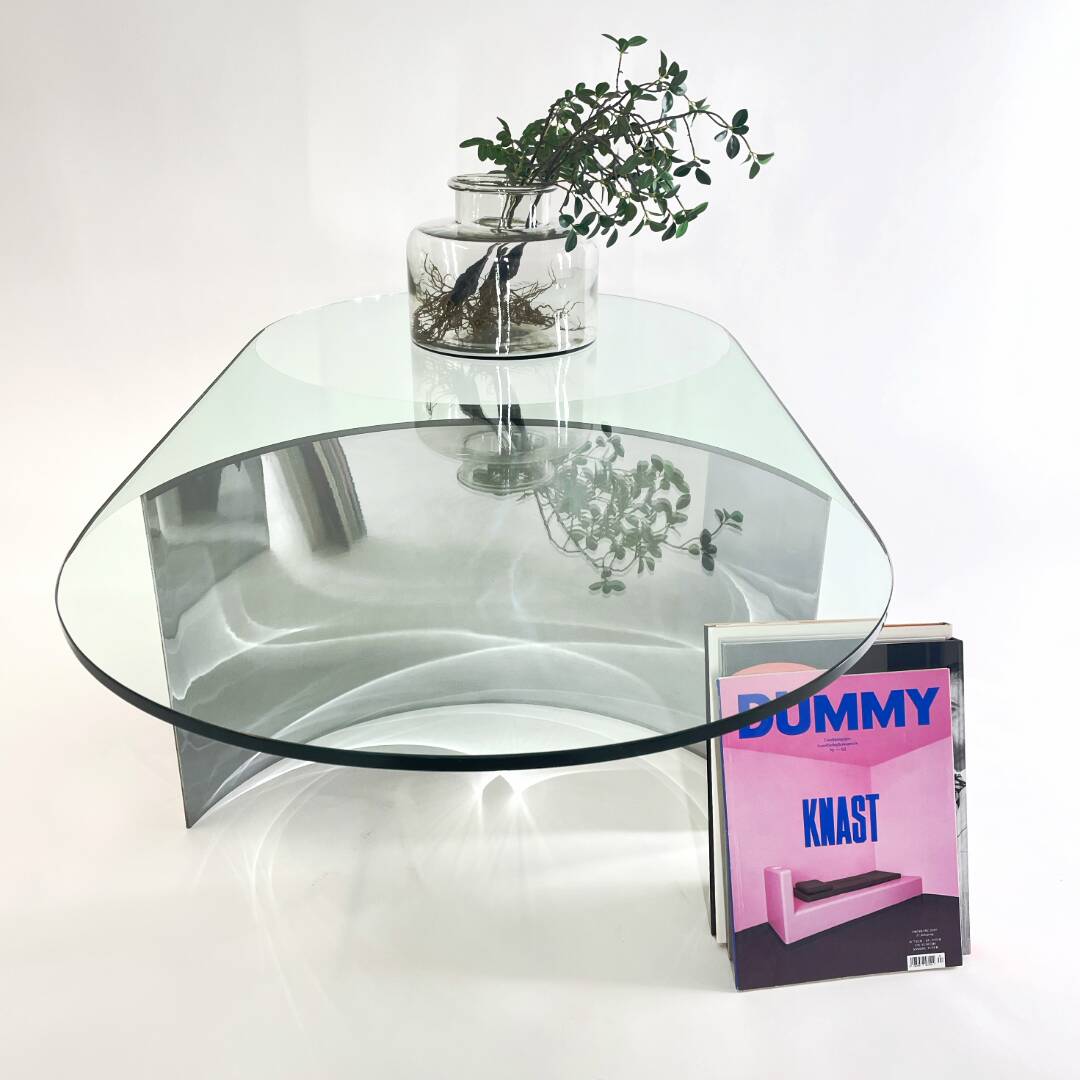 Silvered Crystal Coffee Table Jorn Mod. 3102 by G. Raimondi, Italy
