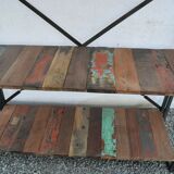 Industrial shelf in iron and wood