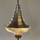 Holophane Art Deco prismatic glass pendant light