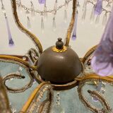 Crystal beaded murano glass chandelier 1960’s