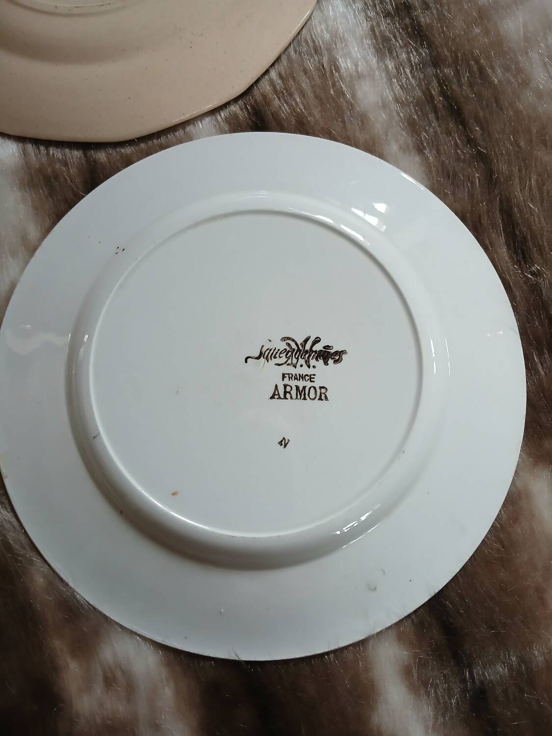 8 antique dessert plates from Digoin and Sarreguemines