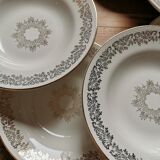 Vintage golden hollow plates